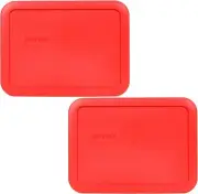 Pyrex 7210-PC 3-Cup Red Plastic Food Storage Replacement Lid, Made in the