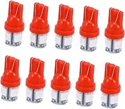 SUPVOX 10pcs Car Led Bulbs 5050 5smd Red Led Lamp for Side Backup Map License Plate Trunk Lights