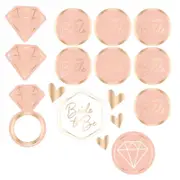Rose Gold Team Bride Temporary Tattoo 16 Pack