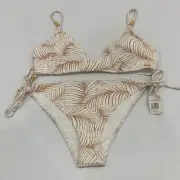 ROXY Size XL (14) BIKINI TOP Palm Tree Dream Bathers Set NEW RRP $120+
