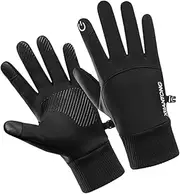 [Baluue] Warm Winter Gloves for Men and Women Wear Resistant Riding Gloves with Touch Screen Capability for Outdoor Activities Cold Weather Black