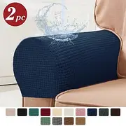 Stretch Armrest Covers Spandex Water Resistant Arm Covers for Chairs Burgundy Red Couch Sofa Armchair Slipcovers for Recliner Sofa Set of 2pcs
