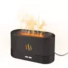 Ultrasonic Aroma Air Humidifier LED Flame Light Purifier Essential Oil Diffuser