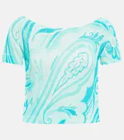 [Etro] Etro Jacquard knit top AU 14 blue