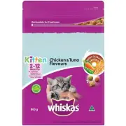 Whiskas Chicken & Tuna Dry Kitten Food 800g