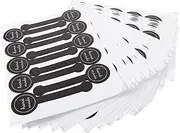 Outanaya 30 Sheets Sticker Baking Food Strip Label Sticker Decorative Label PVC Black Lollipop Sealing Sticker