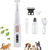 Belvedere Cat Trimmer,Belvedere Pet Micro Precision Trimmer,100% Gentle and Safe Trimming,Pet Micro Precision Clipper with LED Light,Rechargeable Electric Dog Clipper (White)