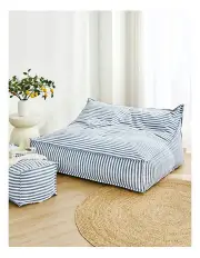 [Cadence & Co.] Two Seater Lounge Cover Bean Bag in Navy