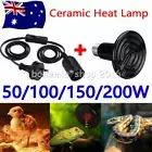 E27 Infrared Ceramic Heat Lamp Bulb With Holder For Reptile Pet Chicken Brooder