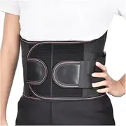 Back Brace Lower Lumbar Support Waist Belt Posture Corrector Slimming Body Shaper Fitness Belt Waist Trainer Corset(Black,Large)