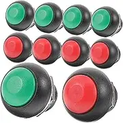 10pcs Waterproof Push Button Doorbell Replacement Kit Easy Install Wired Doorbell Switch for Home Self Resetting Pushbuttons 5 + 5
