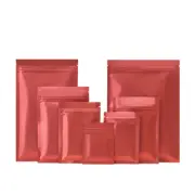100 RED Mylar Aluminium Foil Zip Lock Bags Heat Seal Smell Proof Bags Baggies