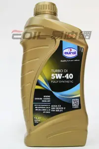 在飛比找樂天市場購物網優惠-Eurol TURBO DI 5W40 全合成機油【最高點數