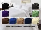 1200TC Egyptian Cotton Duvet Set+Fitted Sheet Stripes Single/Double/Queen/King