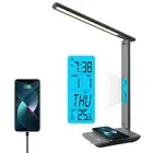 Desk Lamp, LED Desk Lamp with Wireless Charger, USB Charging Port, Table Lamp...