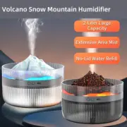 2L Aromatherapy Diffuser LED Oil Ultrasonic Air Humidifier Purifier Volcano Home