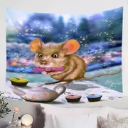 Adorable Mouse Dormouse for Kids Tapestry