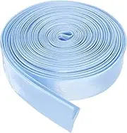 uxcell Double Fold Bias Tape for Sewing 4/5 Inch x 5.5 Yards Satin Pre-fold Continuous Binding Tape for Seaming Quilting Hemming Binding DIY Crafts, Light Blue