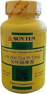 Ginseng, Longan & Bupleurum Combination Capsules/Jia Wei Gui Pi Tang/加味歸脾湯 351B - 100 Capsules