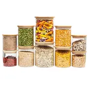 Bamboo Glass Jars Small Pack