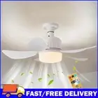 Chandelier Ceiling Fan LED Mini Ceiling Fan E27 Base 3 Colors Dimmable 17.7 Inch