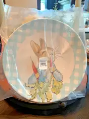 Disney Pottery Barn PLATE holiday Peter rabbit Easter bunny gift garden party o