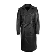 Men�s Black Long Trench Coat