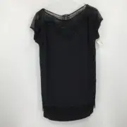 DVF Diane von Furstenberg Georgina Black dress bead fringe shift mini new 2