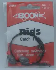 Boone 06652 1/2 oz Egg Rig 18" Steel Wire 2Pk