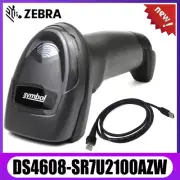 Zebra DS4608-SR7U2100AZW 1D 2D LED Handheld Laser Imager Barcode Scanner USB Kit