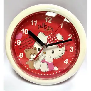正版授權 三麗鷗 HELLO KITTY 凱蒂貓 座掛兩用防潮壁鐘 卡通時鐘 居家時鐘 指針時鐘 圓形時鐘 壁掛時鐘 壁鐘 掛鐘 時鐘