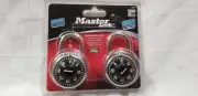 New Sealed TWO MASTER LOCK COMBINATION PADLOCKS Same Numbers STEEL 1500T D8