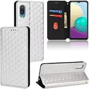 [TiHen] Compatible for Case Motorola Edge 30 Neo, Flip Shockproof Stand Anti Fingerprints Cover with Card Slot+Tempered Glass Screen Protector*2-Silver