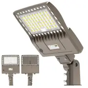 200W LED Parking Lot Light with Photocell 28000LM LED Shoebox Pole Mount Ligh...