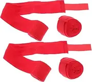 KICHOUSE Essential Boxing Supplies 4 Pack Hand Wraps Wrist Straps Comfortable Protective for Boxing Thai