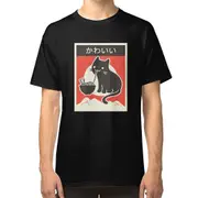 Kawaii Vintage Style Japenese Ramen Cat T-shirt