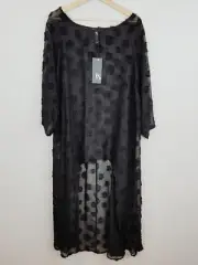 [ TS TAKING SHAPE ] Womens Black Tutti Frutti Deborah Tunic Top NEW | Size AU 20