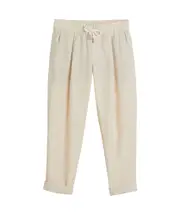 elasticated-waist tapered trousers 8Y,12Y Nude