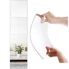 4 Pack 12x12 Inch Unbreakable Wall Mirror Full Body Mirror Tiles for Home Gym