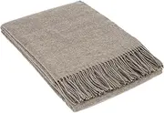 Codu Merino Wool and Cashmere Chiswick Throw Rug, Stone