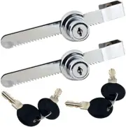 Sliding Glass Door Ratchet Lock with Chrome Finish, Keyed Alike Showcase Display