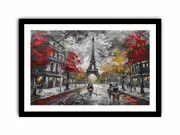 Eiffel Tower Paris Street Framed print Art Poster