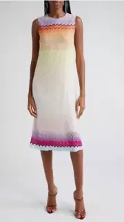 Missoni Women’s Size Italian 42 US 6 Gradient Sleeveless Ombré Dress NWT $1560