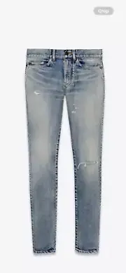 saint laurent mens Ripped Knee blue jeans. 31. $790
