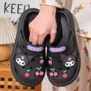 Sanrio Kuromi Women Cute Slides Summer Outdoor Sandals Non Slip Cloud Hole Shoes