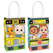 CoComelon Kraft Paper Party Bags 8pk Kids Birthday Decorations Party Supplies