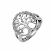 Signet Ring Sterling Silver Tree of Life Ring Hollow-Out Celtic Wicca - Silverly