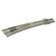 Peco SL387 N Gauge L/H Curved Double Radius Insulfrog Turnout/Point