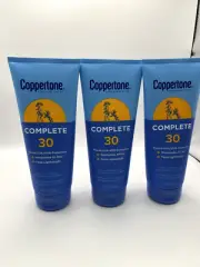 Lot Of 3 Coppertone Complete 30 SPF Sunscreen Lotion 7 fl oz Each EXP 05/25 X3