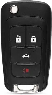 FLJKCT Car Key Shell 2/3 /4/5 Buttons Remote Flip Folding Key Shell Cover Case,for Chevrolet Camaro/Cruze/Equinox/Impala/Malibu/Sonic